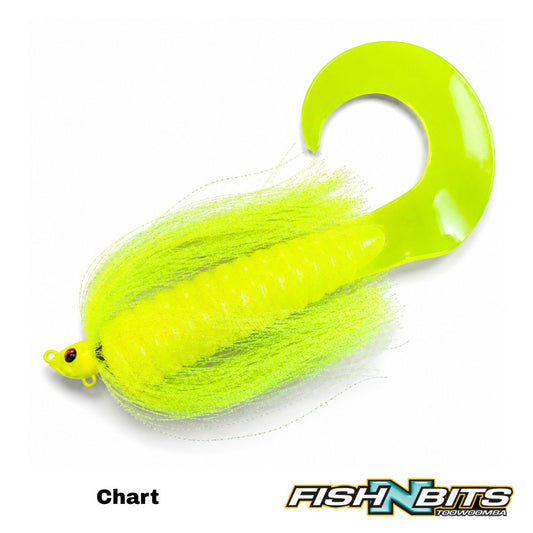 Spinwright - Fluffball Curl Tail Swim jig 12''
