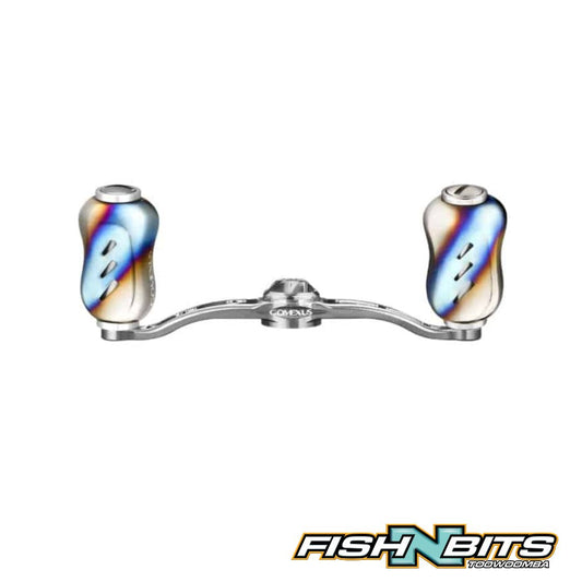 Gomexus - 90mm Aluminum Handle for baitcaster reel with Flame titanium Knobs 8x5mm