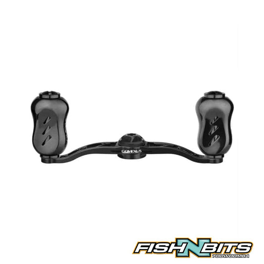 Gomexus - 90mm Aluminum Handle for baitcaster reel with Black titanium Knobs 7x4mm