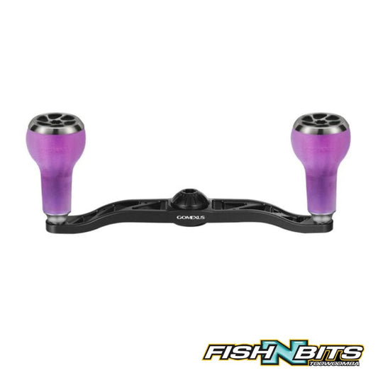 Gomexus - 100mm Black Aluminum handle for baitcaster reel with TPE colour change Knob 7x4mm