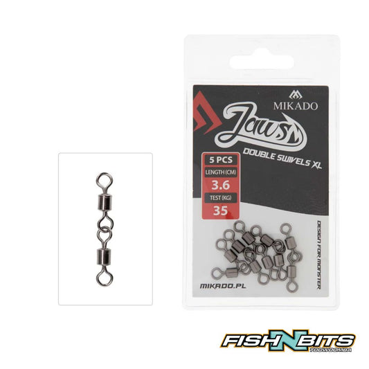 Mikado - Jaws Vertical Double Swivel XL 35kg 5pcs