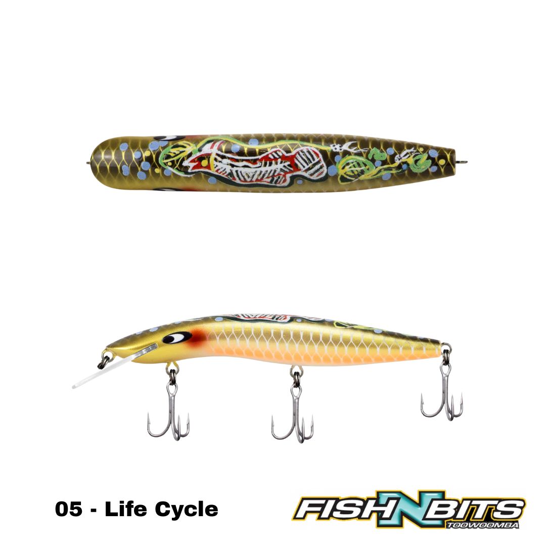 barra magic fishing lures Classic Indigenous +10 Barra 120mm Lure Col 05