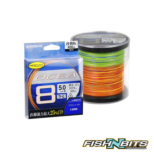 Shimano - Ocea 8 PE Multi Coloured Braid