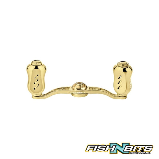 Gomexus - 90mm Aluminum handle for Baitcaster reel with Gold Titanium Knobs 7x4mm