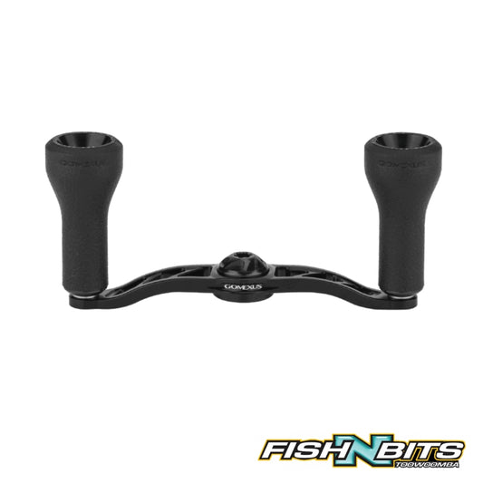 Gomexus - 100mm Black Aluminum handle for Baitcaster with Black Tpe Knobs 8x5mm