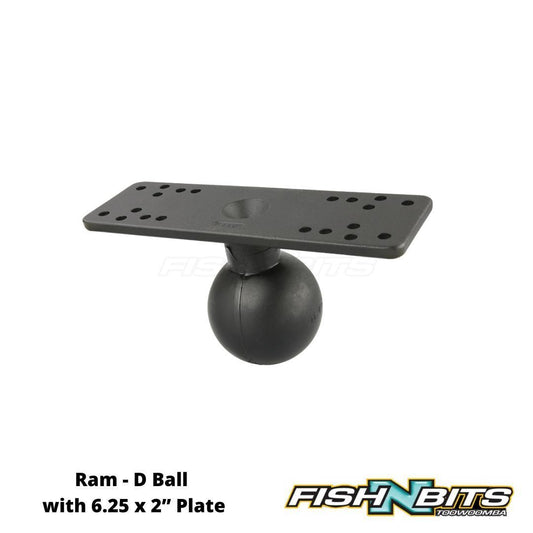 Ram - D Ball with 6.25 x 2” Plate